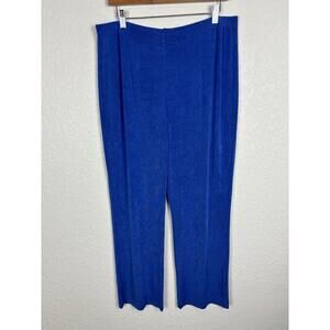 Chico's Travelers Womens Pull On Pants Sz 3 Sz‎ XL Blue Comfort Stretch Travel